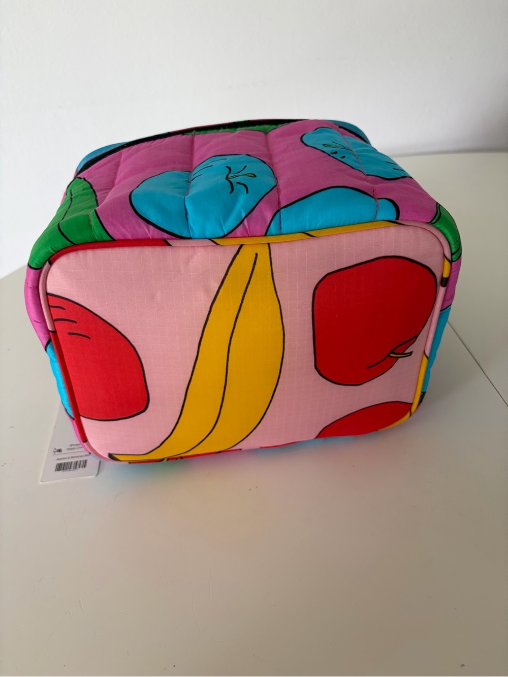 BAGGU Puffy Lunch Bag Apples & Bananas Mix Insulated Cooler NWT - Picture 9 of 12